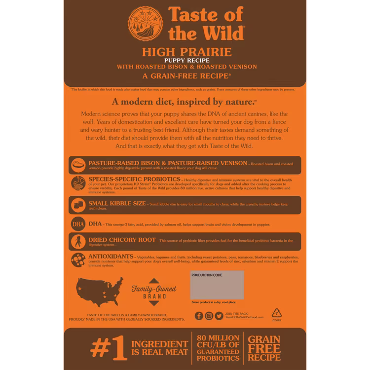 Taste of the Wild High Prairie Puppy Recipe Roasted Bison & Roasted Venison1.avif