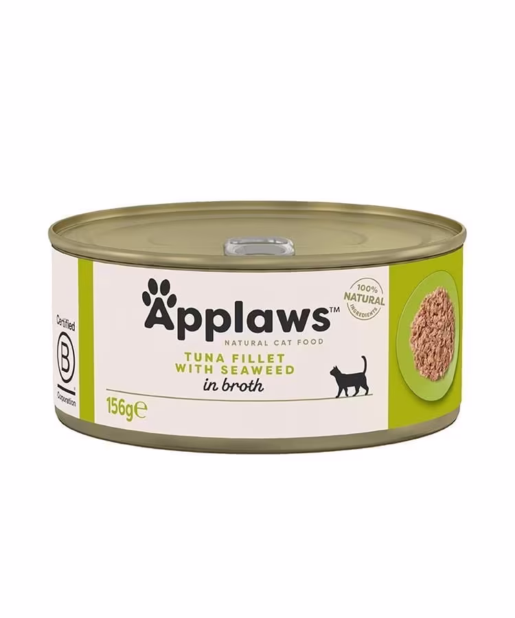 Applaws Tuna Fillet with Seaweed in Broth Wet Cat Food Tin.avif