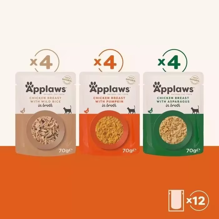 Applaws Chicken Multipack Adult Wet Cat Food 12 x 70g Pouch1.avif