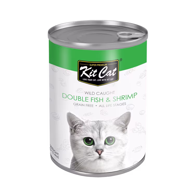 Kit Cat Wild Caught Double Fish & Shrimp Grain Free Wet Cat Food 400g.avif